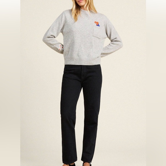 TROVATA Oksana Sweater Grey 100% Cashmere - Picture 2 of 14